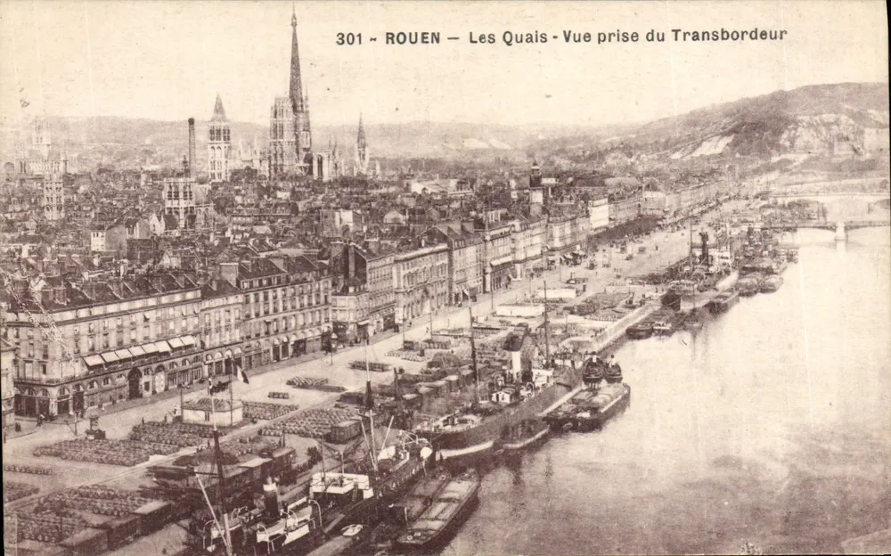Rouen — Les Quais — Ansicht vom Transbordeur — n° 301 - Vorderseite