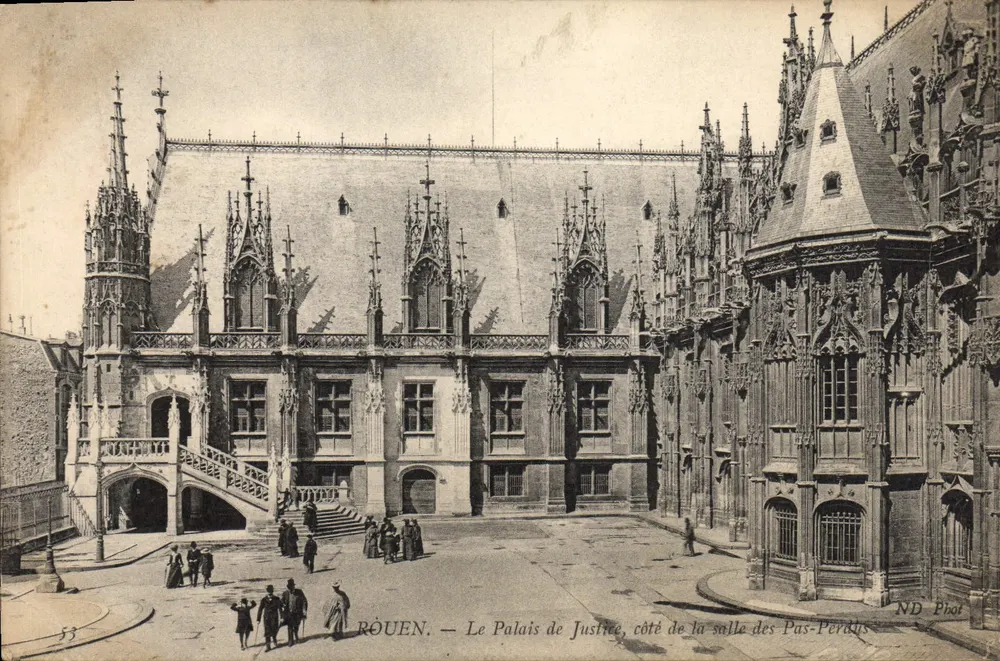 Rouen — Das Justizpalast, Seite der verlorenen Schritte — ND Phot - Vorderseite