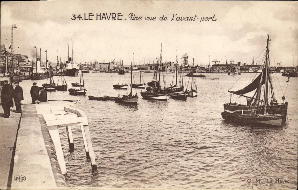 Le Havre — Ansicht des Vorderhafens — C.M., Le Havre - Vorderseite