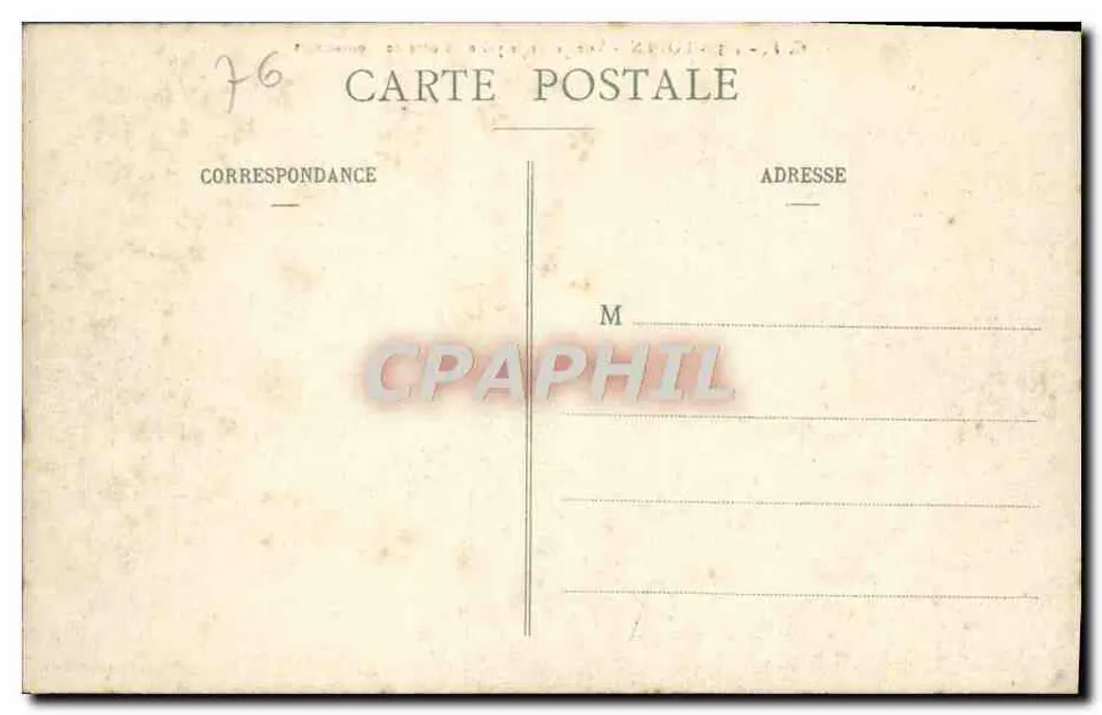 Rouen — Vista general tomada desde el lado de Bonsecours — C.V. n°485 - Reverso