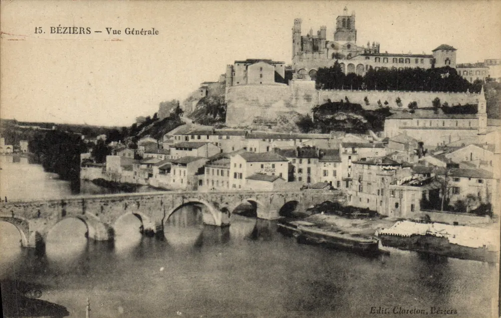 Béziers — Vista Geral — Edit. Clarelon, Béziers - Frente