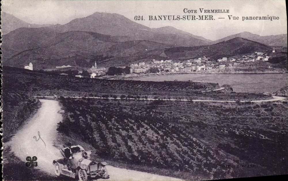 Banyuls-sur-Mer — Côte Vermeille — Panoramablick — Verlag Hottanet, Nr. 624 - Vorderseite