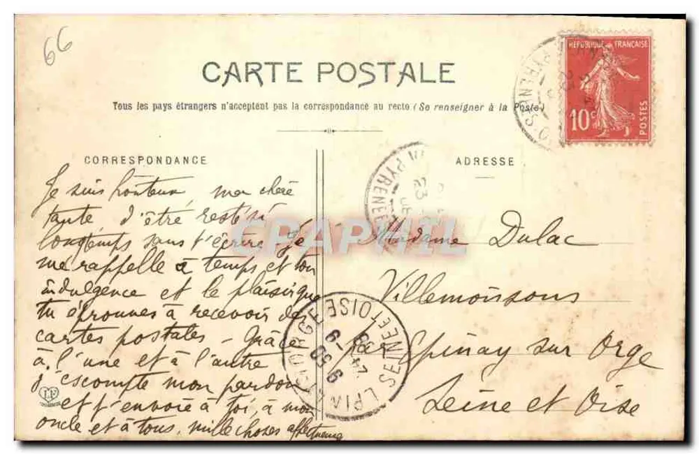 Saint-Martin-du-Canigou — Ansicht des Adlerhorsts — Éditions G. Boulouer - Rückseite