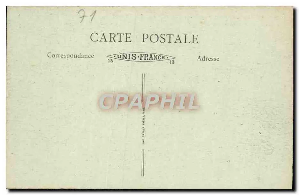 Paray-le-Monial (S.-et-L.) — Einrichtung der Kapläne - Das Calvary — Verlag B. F. - Rückseite