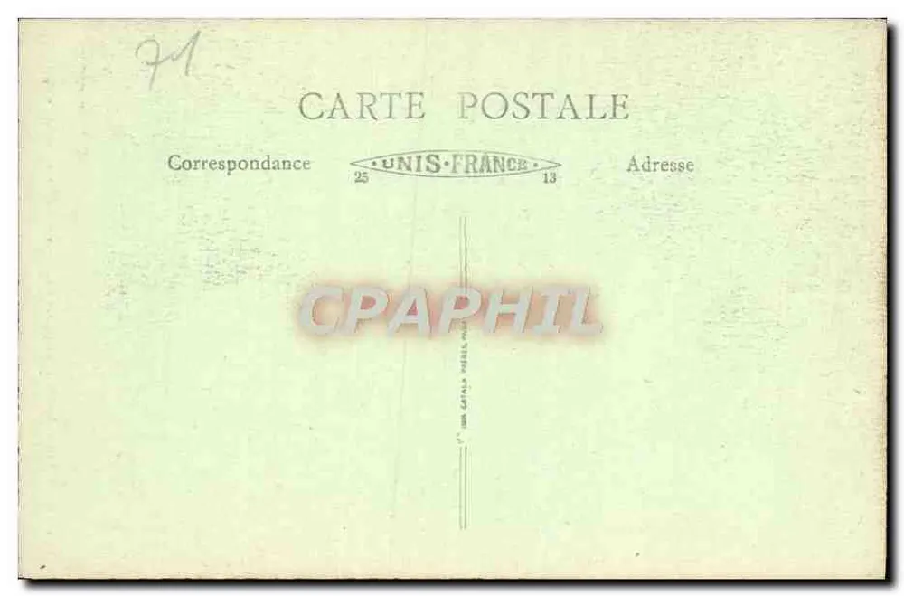 Paray-le-Monial (S.-et-L.) — Interior da Basílica — editor Unis-France, n° 131 - Verso