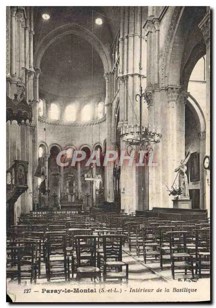 Paray-le-Monial (S.-et-L.) — Interior da Basílica — B. FONCÉ, n°127 - Frente