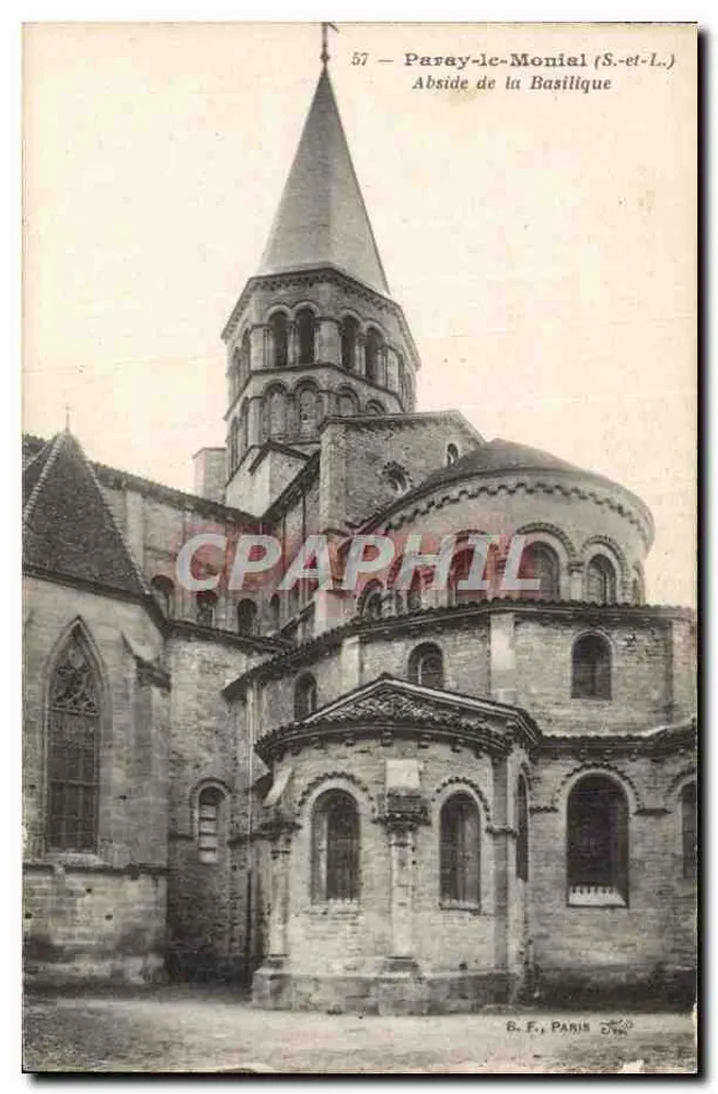 Paray-le-Monial (S.-et-L.) — Abside da Basílica — B.F., Paris - Frente