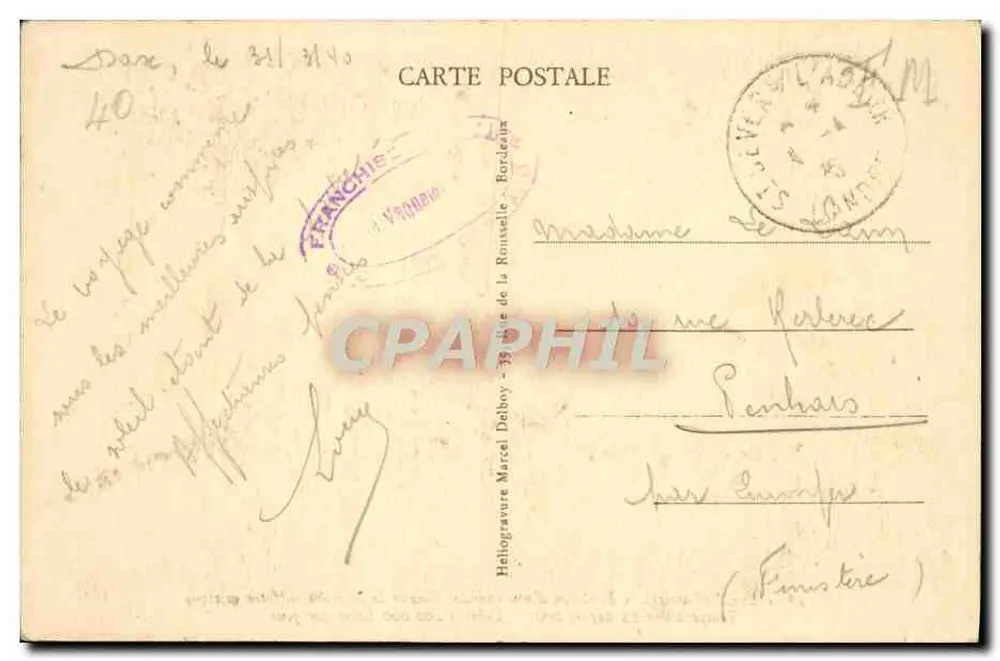 Dax (Landes) — Warme bron, calciumsulfaatbron Nehe — Yubbled - Achterkant