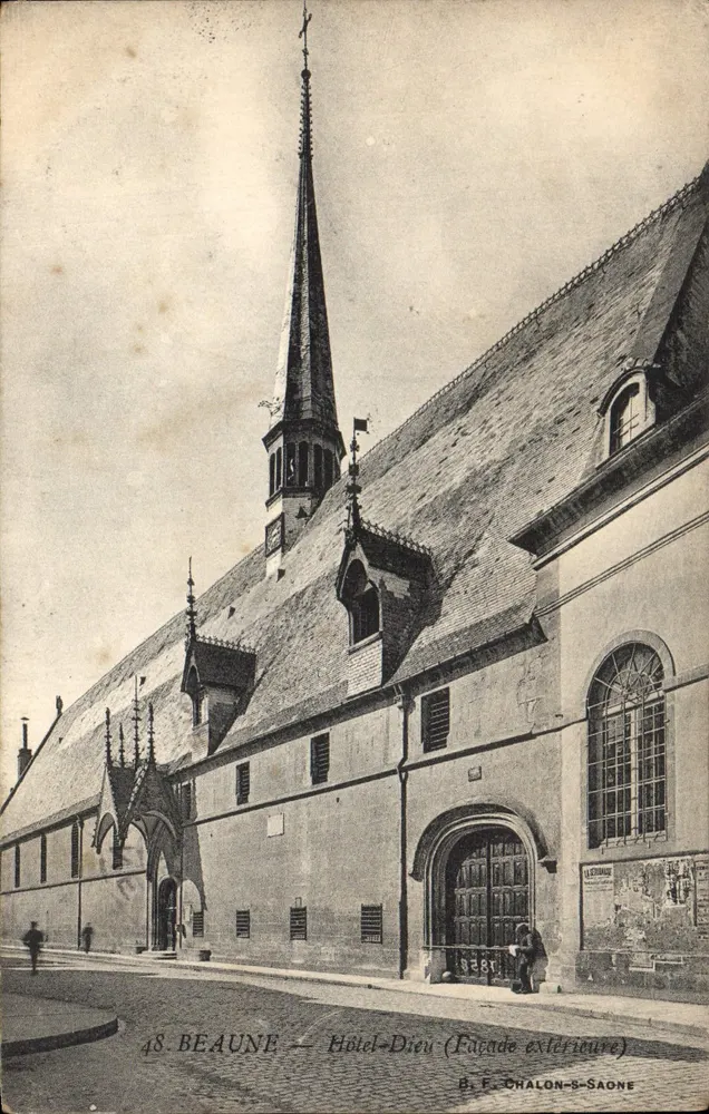 Beaune — Hotel-Dieu (Fachada externa) — B. F. CHALON-SAÔNE, n°48 - Frente