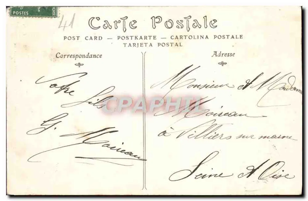 Castelo de CHAMBORD — A Velha Lanterna — Editor não identificado, n° 123 - Verso