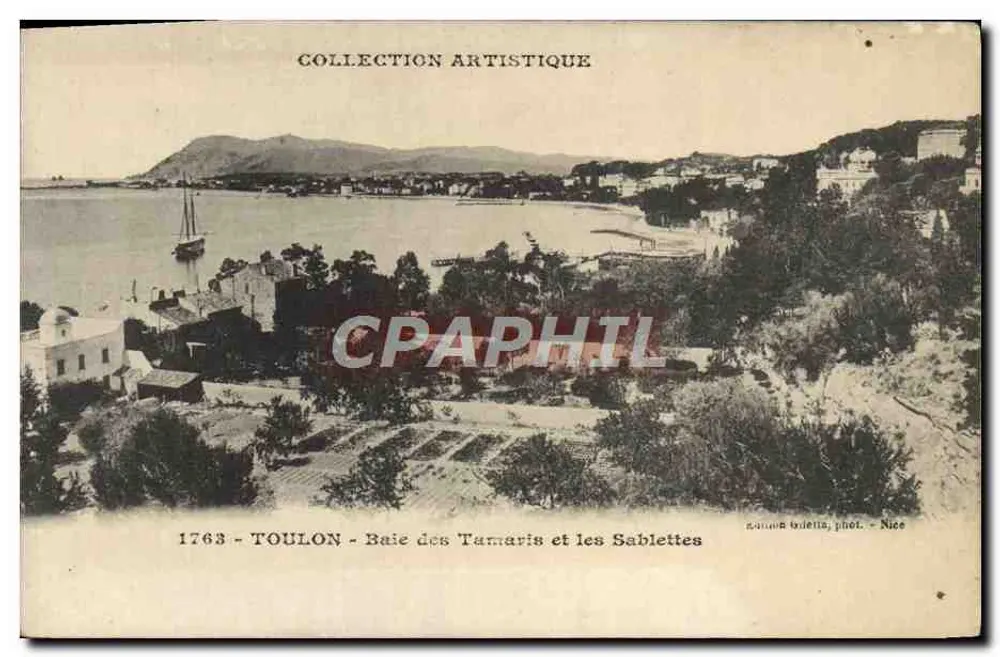 Toulon - Baie des Tamaris und die Sablettes — Künstlerkollektion — G. B. Trillet, phot. - Nice - Vorderseite