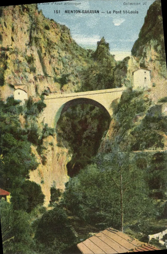 Menton-Garavan — O Ponte St-Louis — Coleção JC - Frente
