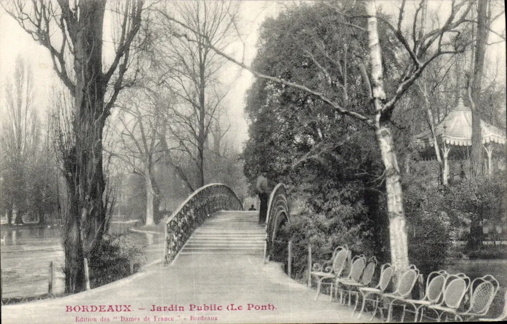 Bordeaux — Jardim Público (O Ponte) — Edição das "Damas da França" - Bordeaux - Frente