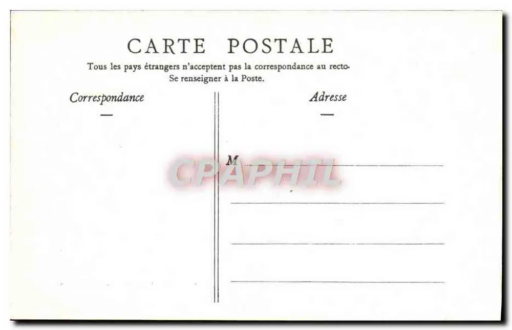 Bordeaux — Castelo Descas — Edição das "Damas da França" - Bordeaux - Verso
