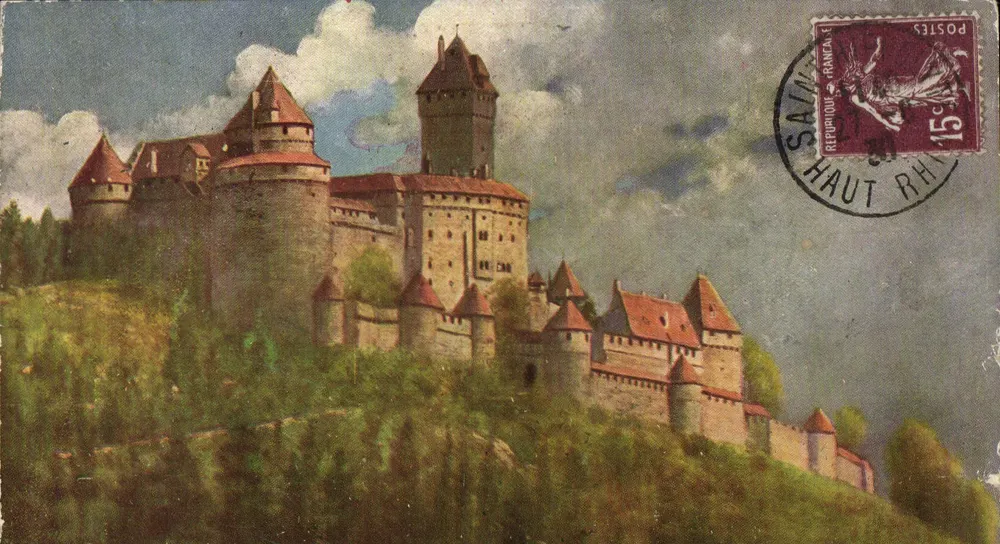 Castelo de Haut-Königsbourg — Alsácia — editor Félix Luib, Strasbourg, N° 10 - Frente