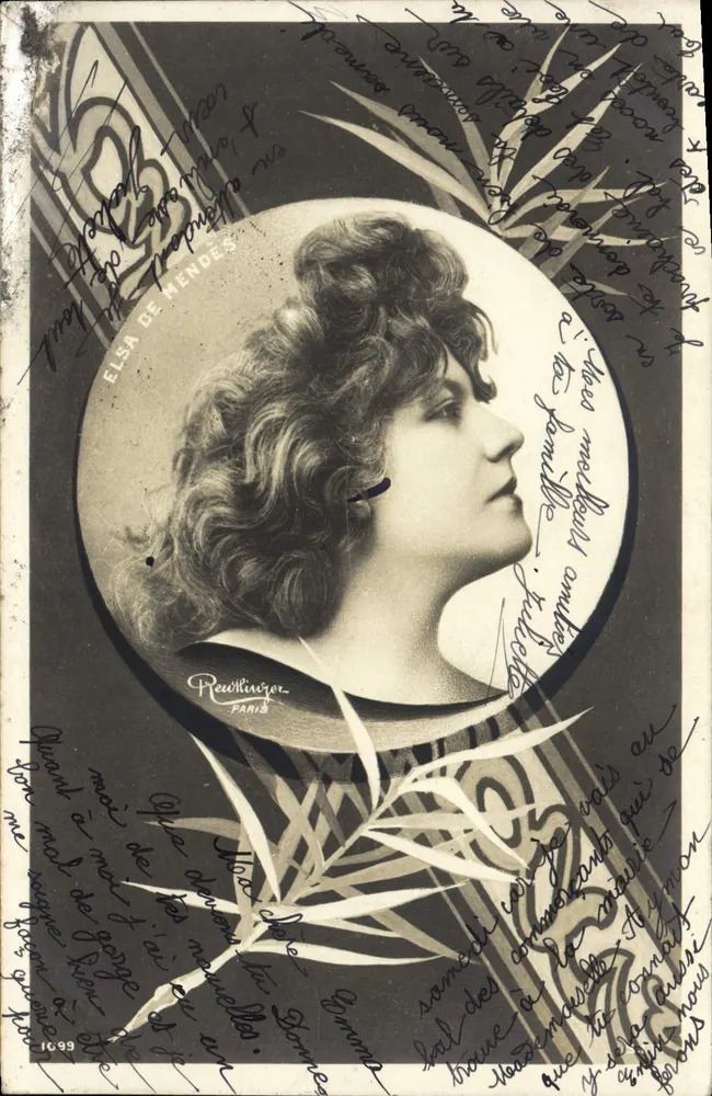 Ela de Mendes — portrait en buste — éditeur Rewlinger, Paris - Vorderseite