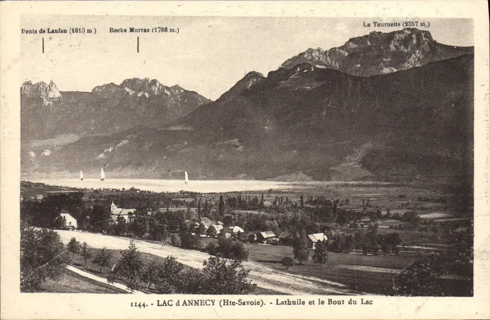 LAC d'ANNECY (Hte-Savoie) — Lathuile e o Fim do Lago — L. Faurraz, editor (Hte-Savoie) - Frente