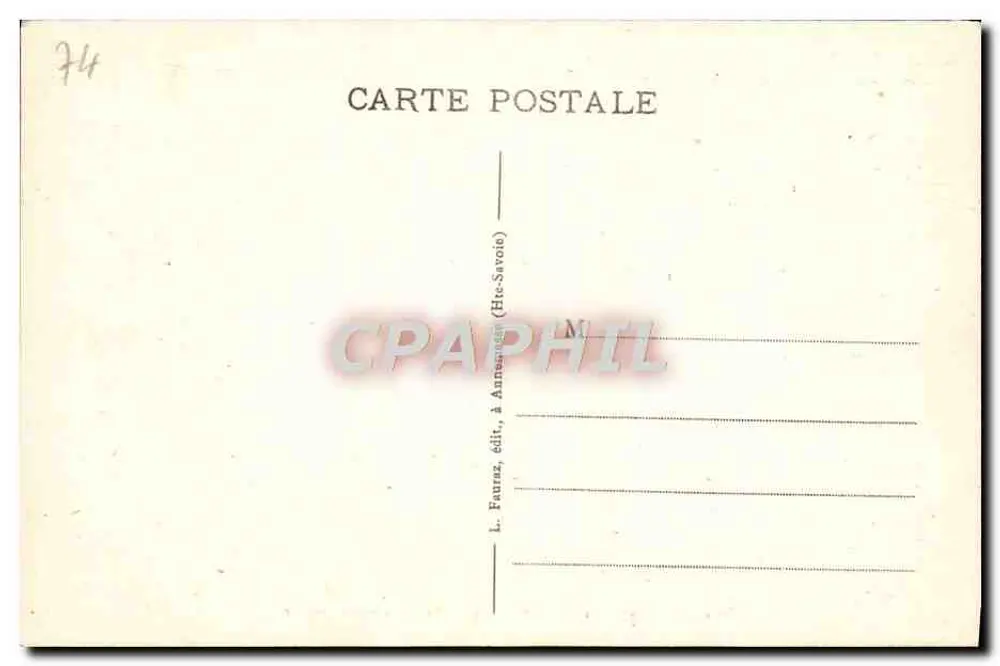 LAC d'ANNECY (Hte-Savoie) — Lathuile e o Fim do Lago — L. Faurraz, editor (Hte-Savoie) - Verso