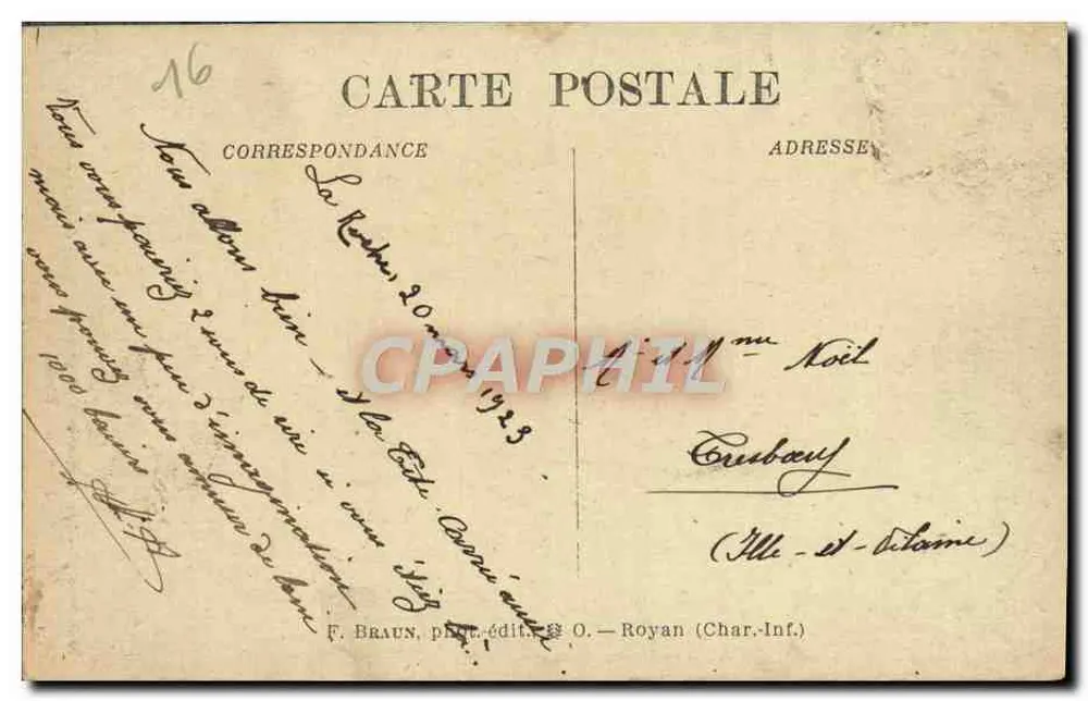 Die Höhlen von RANCÔGNE — Stalaktitenhöhlen in der Nähe von Rochefoucauld — F. Braun, Royan (Char-Inf.) - Rückseite