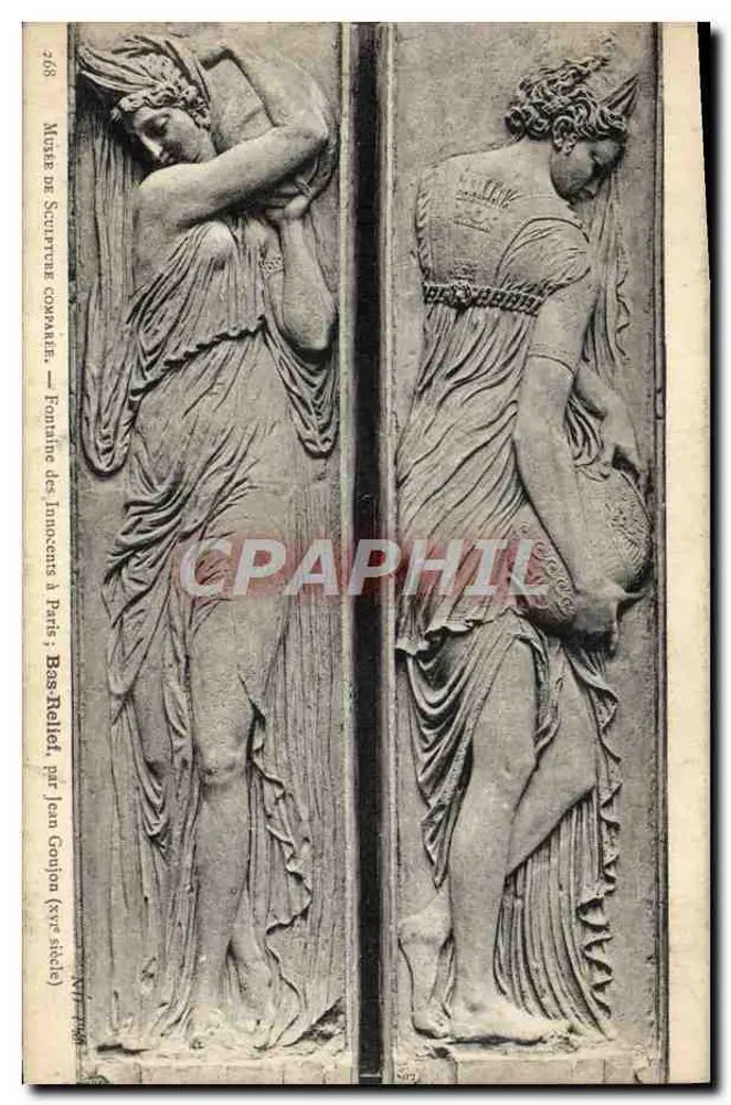 Musée de Sculpture Comparée — Fontaine des Innocents in Paris: Relief, von Jean Goujon (16. Jahrhundert) - Vorderseite