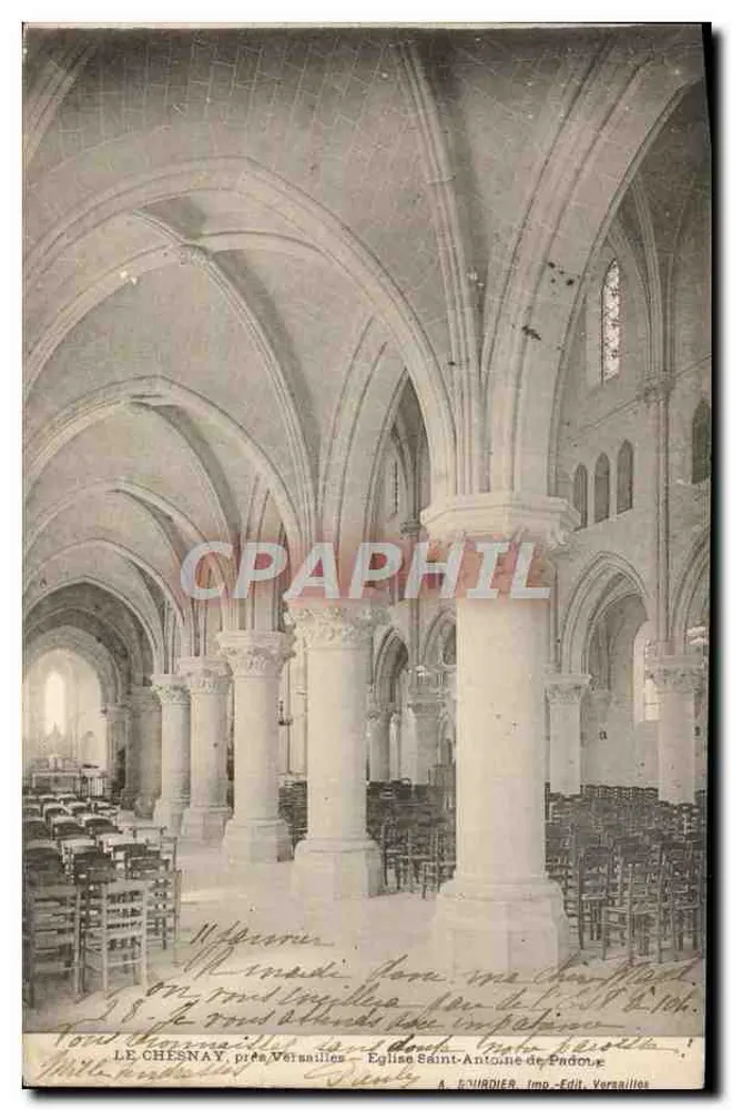 LE CHESNAY, in der Nähe von Versailles — Kirche Saint-Antoine de Padoue — A. GOURDIER, Imp. Edit. Versailles - Vorderseite
