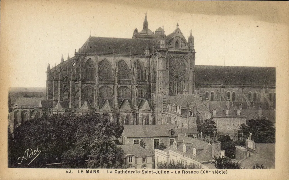 Le Mans — La Cathédrale Saint-Julien — La Rosace (XVe siècle) - Recto