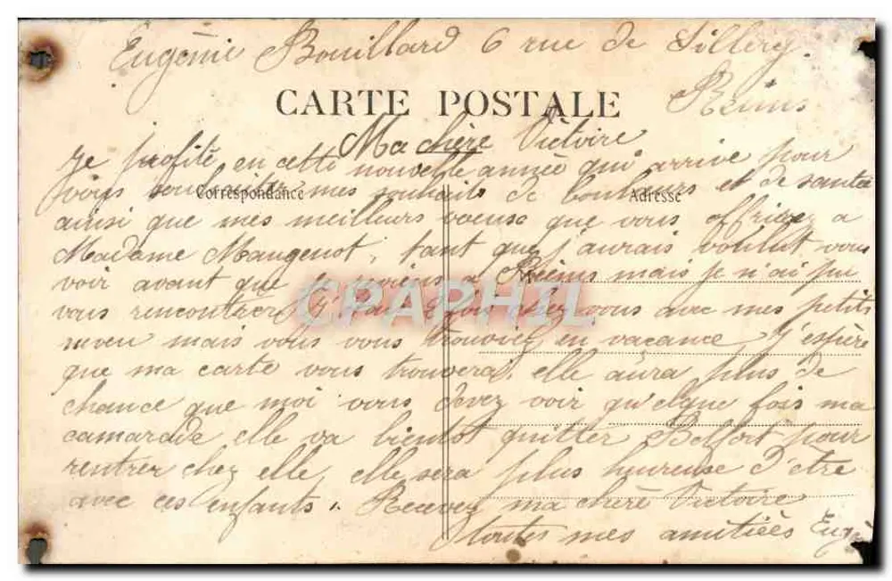 Reims - A Catedral — vista da fachada gótica em construção — editor não identificado - Verso