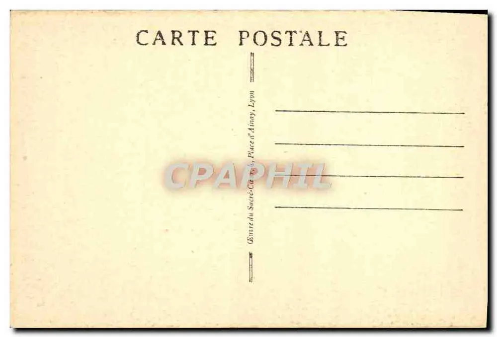 A câmara onde Guy morreu — 24 de janeiro de 1925 — Editor: Écurie du Sacré-Cœur, Lyon - Verso