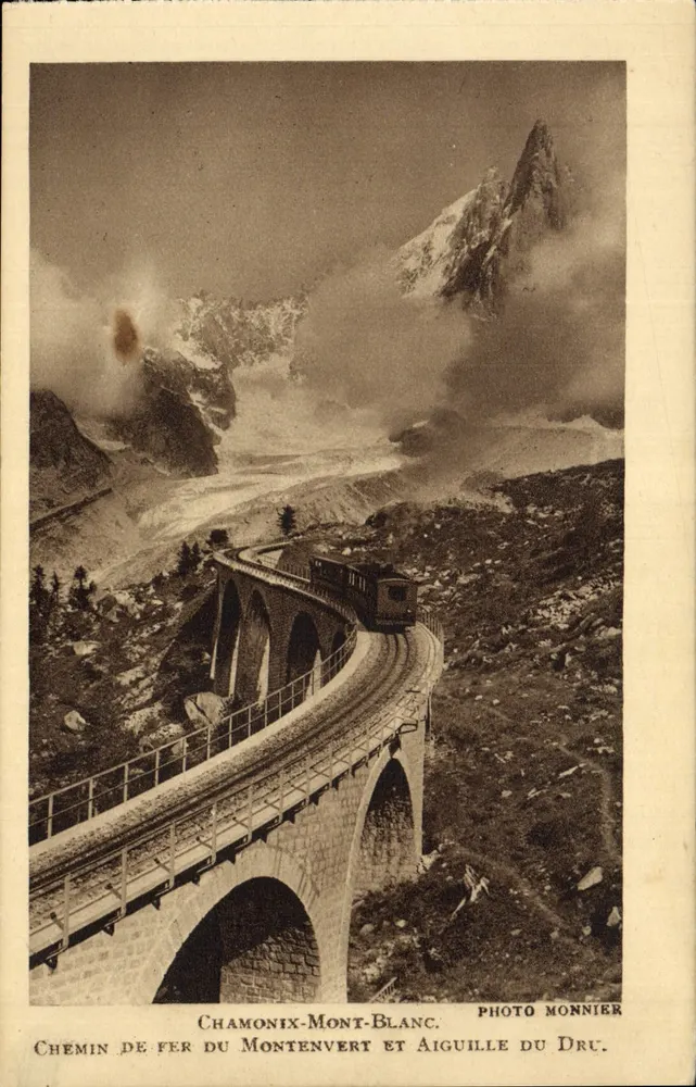 Chamonix-Mont-Blanc — Chemin de fer du Montenvert et Aiguille du Dru — Photo Monnier - Vorderseite