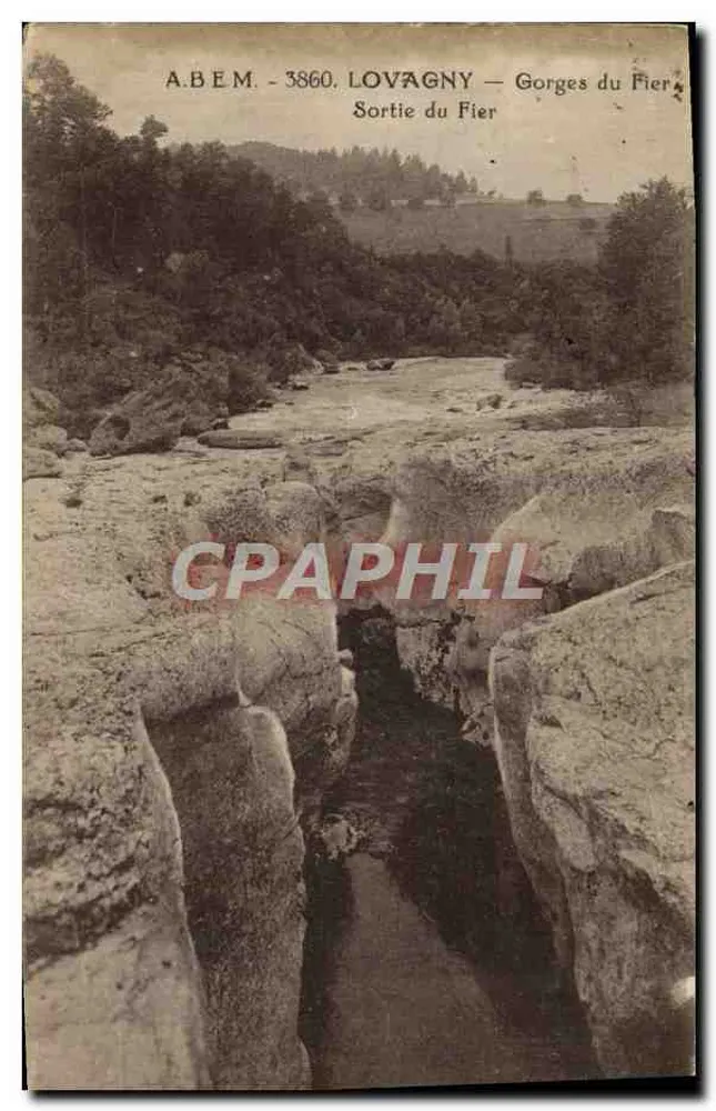 Gorges du Fier — Sortie du Fier — A.B.E.M. 3860, LOVAGNY - Recto