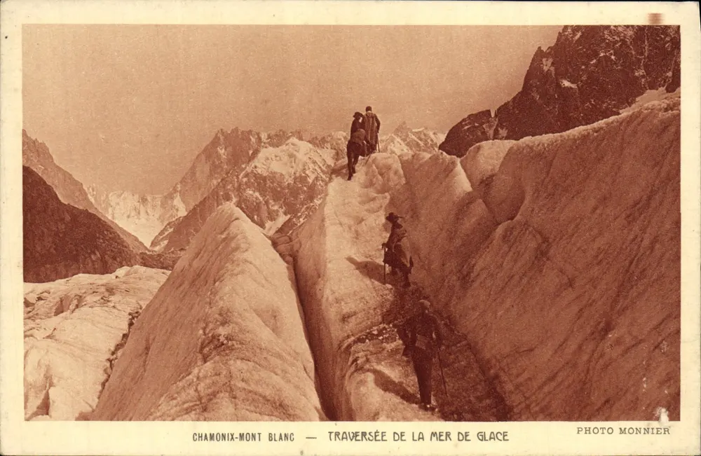 Chamonix-Mont Blanc — Überquerung der Mer de Glace — Photo Monnier - Vorderseite