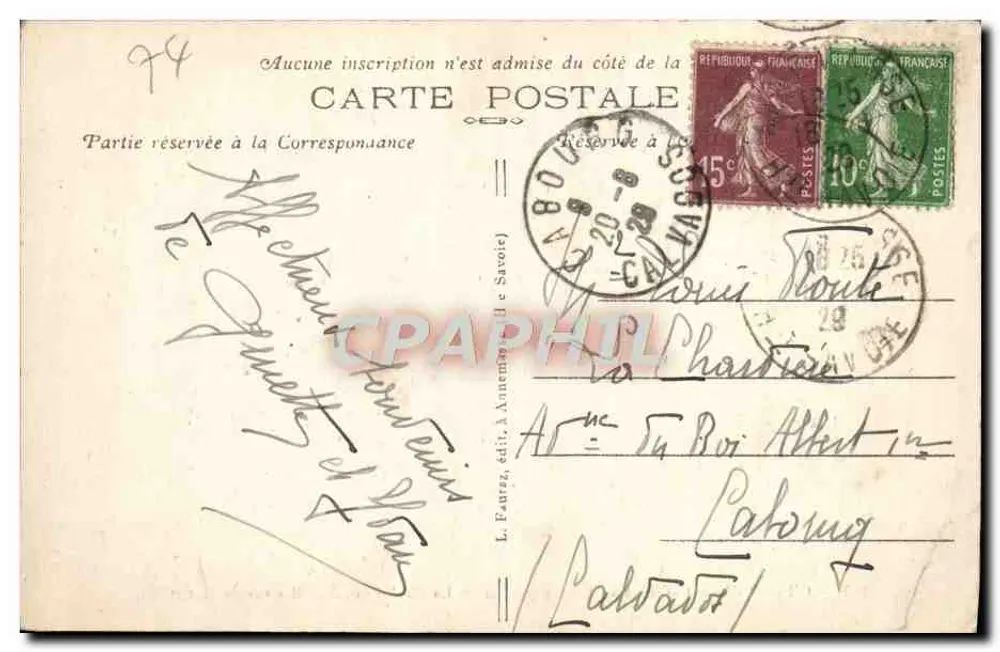 Chamonix-Mont-Blanc (Haute-Savoie) — Die Aiguilles-Kette von Merlet aus gesehen - Rückseite