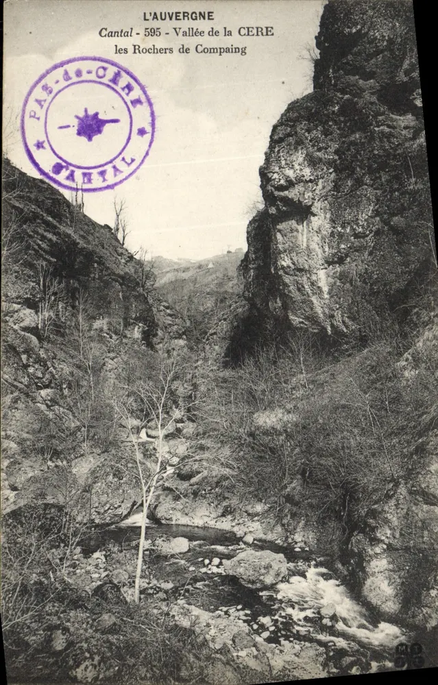 Les Rochers de Compaing — Vallée de la Cère — Cantal 595 — éditeur Pas-de-Cantal - Frente