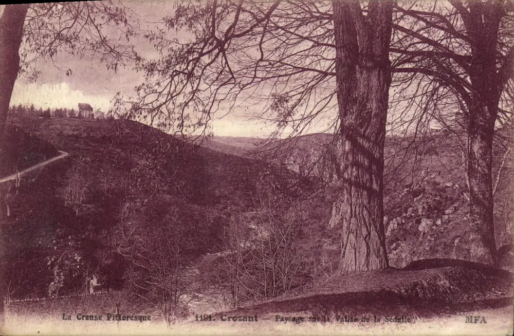 La Crense Pittoresque — Crozant — Paesaggio sulla Valle della Sédelle — MFA 1191 - Recto