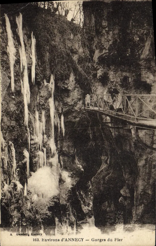 Gorges do Fier — Ao redor de ANNECY — A. Gardet, Annecy, n°263 - Frente