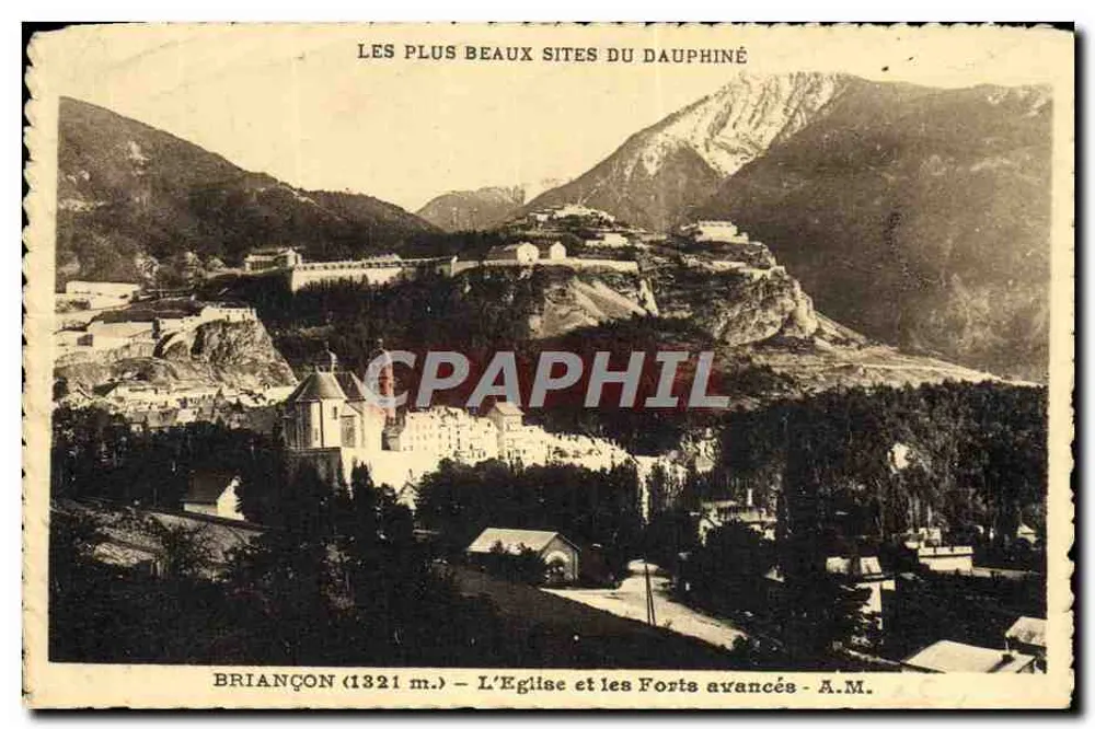 Briançon (1321 m.) — L'Église et les Forts avancés — A.M. — Les Plus Beaux Sites du Dauphiné - Frente