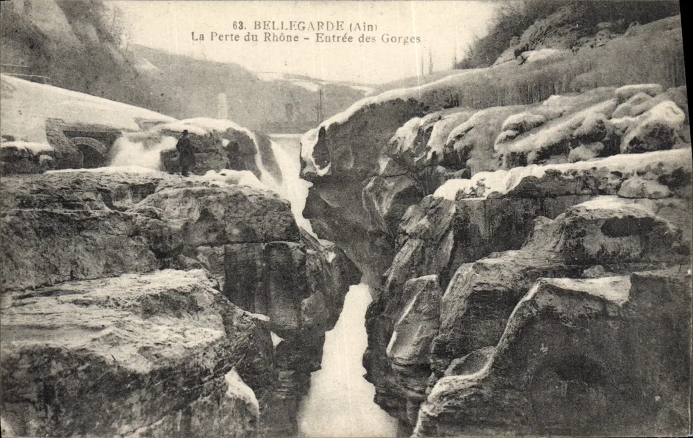 Bellegarde (Ain) — A Perda do Rio Rhône — Entrada das Gorges — editor B&C - Frente