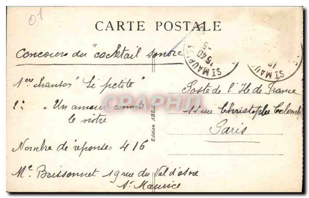 Hauteville (Ain) — Waterval van Charabotte — Uitgave ABEEM - Achterkant