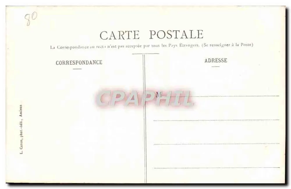 Amiens - Catedral - Maître-Autel do Coro — L. Caron, fot.-edit., Amiens, n° 338 - Verso