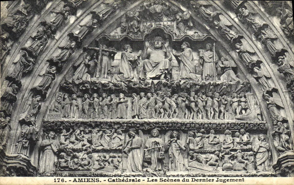 Amiens - Cathédrale - Les Scènes du Dernier Jugement — éditeur Isabrommes (Dagost) n°176 - Recto