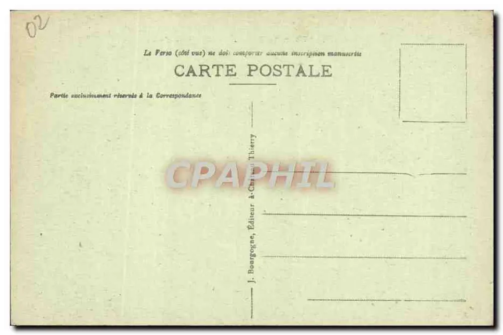 Castelo-Thierry (Aisne) — O Hôtel-Dieu — Edit. J.B. - Verso