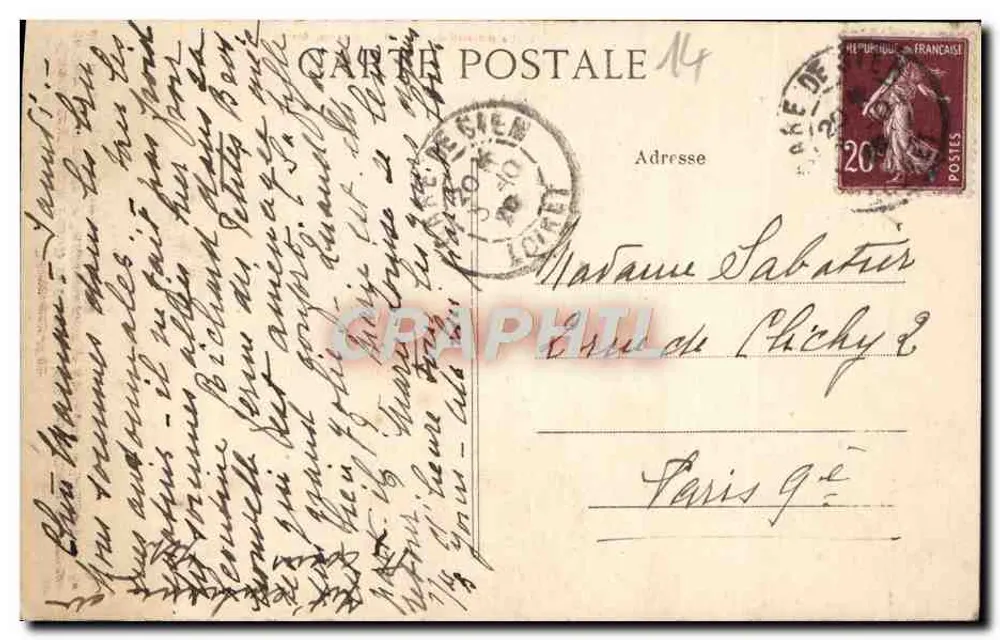 Dives-sur-Mer — Gedenkspalte von 1862 — Historische Sammlung M, photo - Rückseite