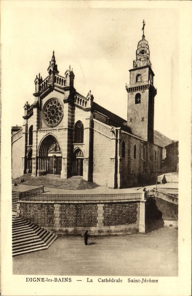 Digne-les-Bains — A Catedral São Jerônimo — editor A. Mollaret, Grenoble - Frente