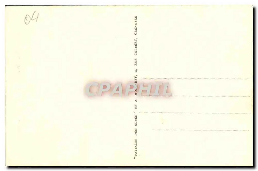 Digne-les-Bains — A Catedral São Jerônimo — editor A. Mollaret, Grenoble - Verso