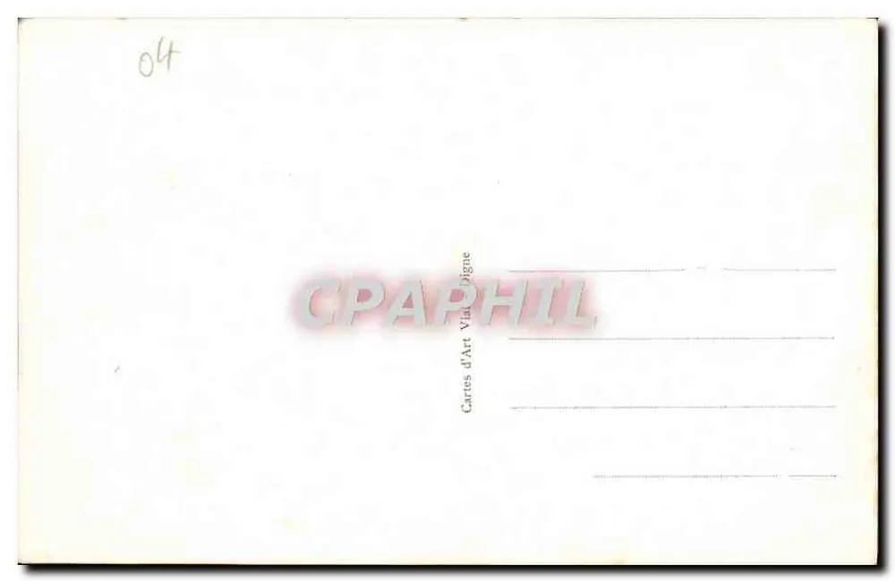 Digne-les-Bains — A Capela de Cousson — Editor Vial-Digae - Verso