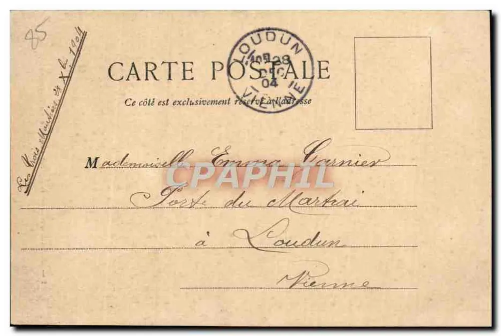 Boulogne — L'Église et place du Parchamp — Éditeur S. n°1 - Verso