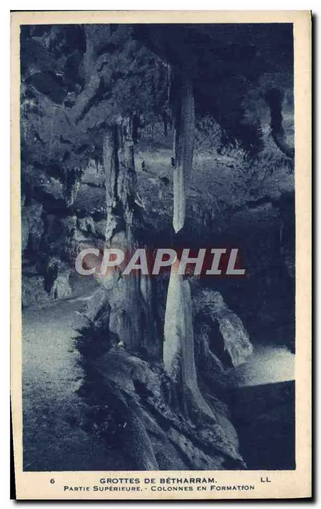Grottes de Bétharram — Partie Supérieure, Colonnes en Formation — LL - Recto