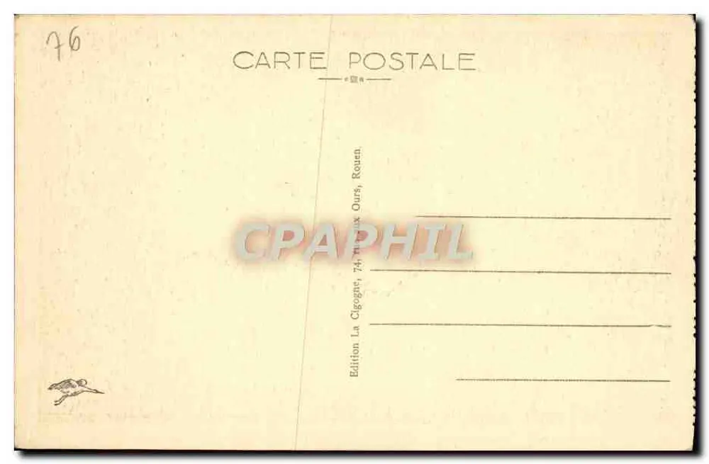 Abbaye de SAINT WANDRILLE — La petite porte de l'Abbaye — Édition La Cigogne, Rouen - Verso