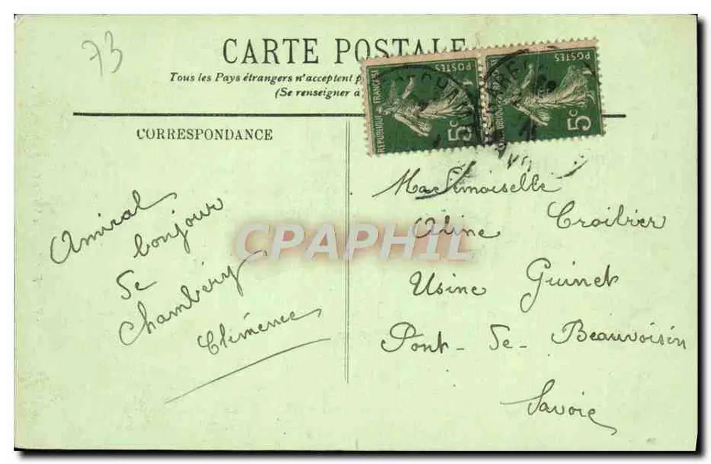 Chambéry — Facha da Santa Capela — L.L. - Verso