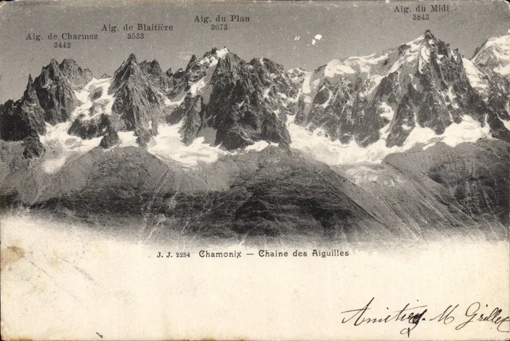 Chamonix — Cadeia das Aiguilles — J.J. 2234 - Frente